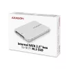 Axagon RSS-M2SD SATA - M.2 SATA SSD, sisemine 2,5-tolline ALU korpus, hõbedane