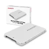 Axagon RSS-M2SD SATA - M.2 SATA SSD, sisemine 2,5-tolline ALU korpus, hõbedane