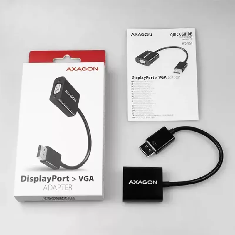 Videokaabli adapter Axagon RVD-VGN DisplayPort VGA-le 0,16 m