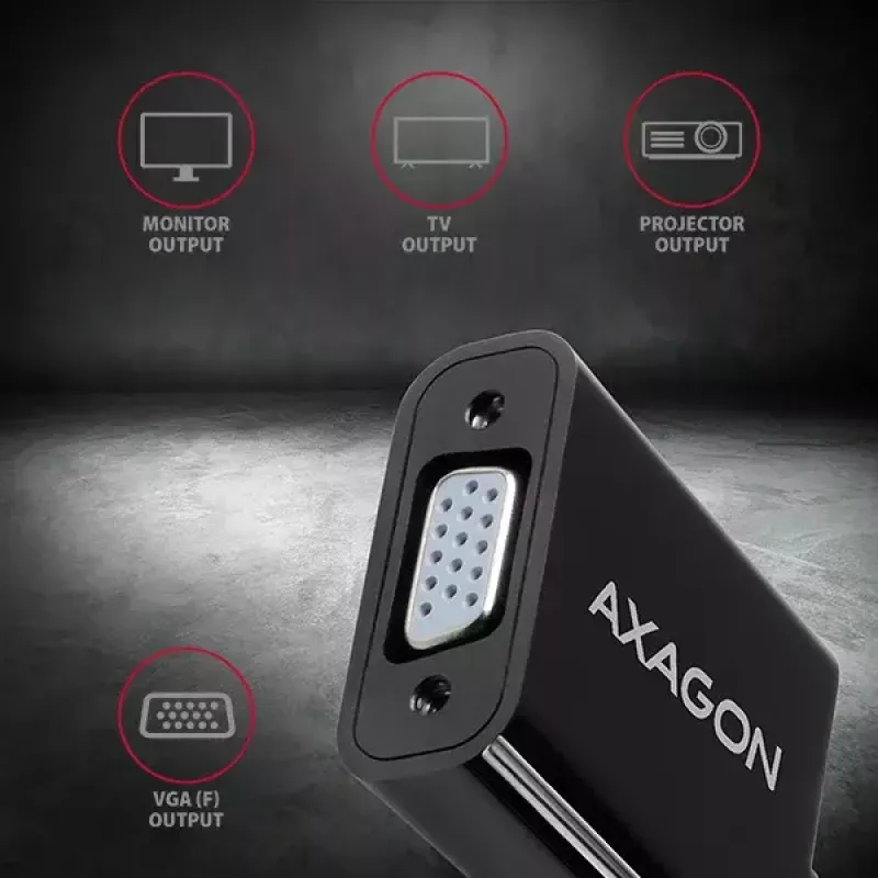 Videokaabli adapter Axagon RVD-VGN DisplayPort VGA-le 0,16 m