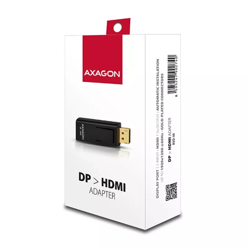 Kaabli soovahetaja Axagon RVD-HI DisplayPort HDMI-le must