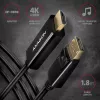 Axagon RVD-HI14C2 DisplayPort -> HDMI 1.4 kaabel 1,8 m, 4K/30Hz