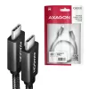 Axagon BUCM32-CM10AB SPEED+ USB-C USB 20Gbps/100W kaabel 1 m