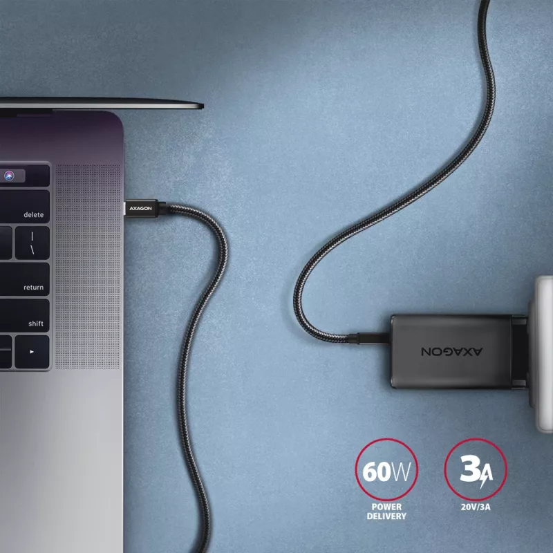 Axagon BUCM3-CM10AB SPEED USB-C <> USB-C 3.2 Gen 1 kaabel 1 m