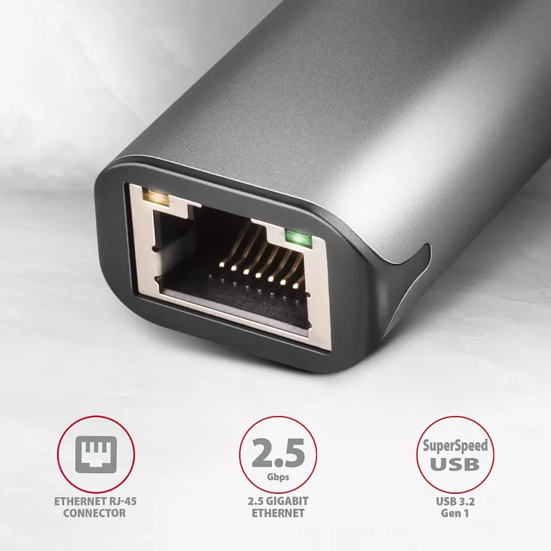 Axagon ADE-25RC SuperSpeed USB-C 2,5 gigabitine Etherneti adapter