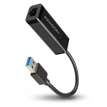 Axagon ADE-SR USB-A gigabit Etherneti adapter, juhtmega, USB, Ethernet, 1000 Mbit/s, must