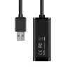 Axagon ADE-SR USB-A gigabit Etherneti adapter, juhtmega, USB, Ethernet, 1000 Mbit/s, must