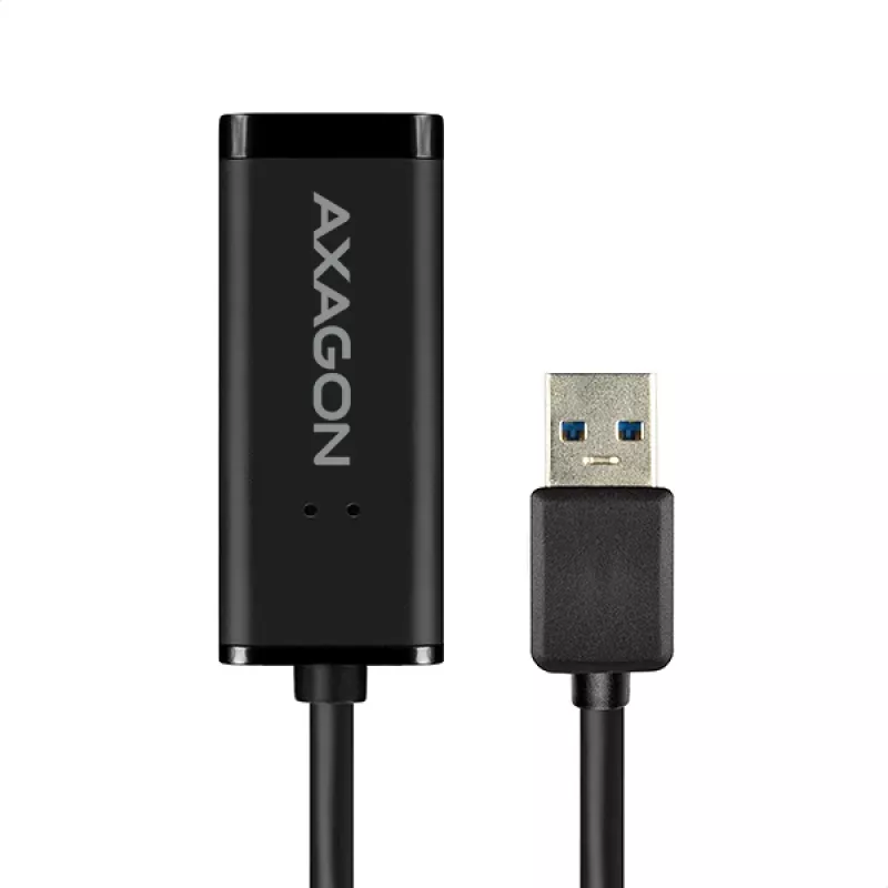 Axagon ADE-SR USB-A gigabit Etherneti adapter, juhtmega, USB, Ethernet, 1000 Mbit/s, must