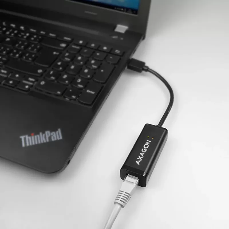 Axagon ADE-SR USB-A gigabit Etherneti adapter, juhtmega, USB, Ethernet, 1000 Mbit/s, must