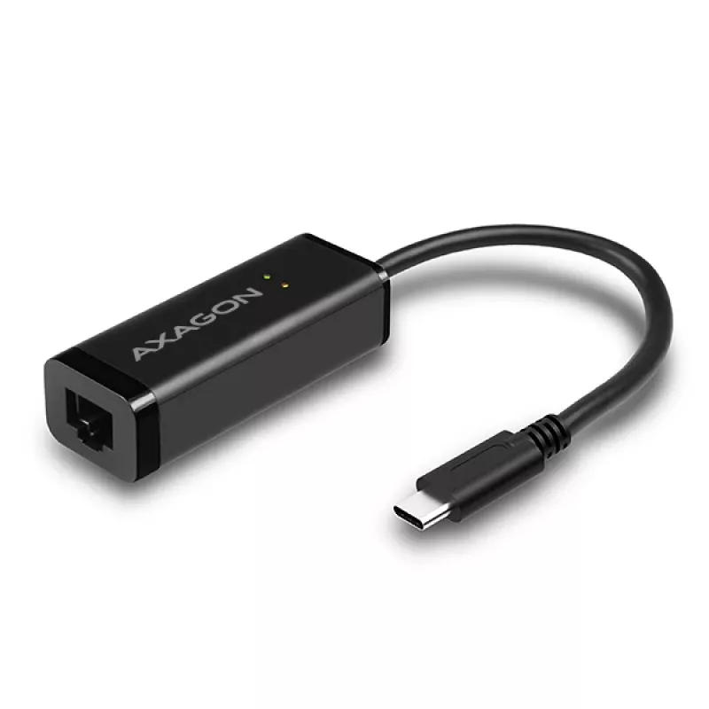 Axagon ADE-SRC USB-C gigabit Etherneti adapter, juhtmega, USB Type-C, Ethernet, 1000 Mbit/s, must