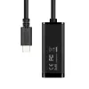 Axagon ADE-SRC USB-C gigabit Etherneti adapter, juhtmega, USB Type-C, Ethernet, 1000 Mbit/s, must