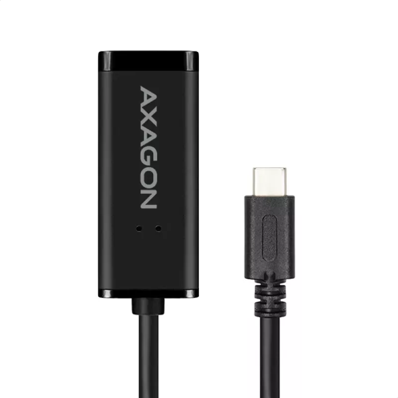 Axagon ADE-SRC USB-C gigabit Etherneti adapter, juhtmega, USB Type-C, Ethernet, 1000 Mbit/s, must