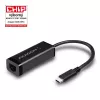 Axagon ADE-SRC USB-C gigabit Etherneti adapter, juhtmega, USB Type-C, Ethernet, 1000 Mbit/s, must