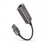 AXAGON USB 3.2 Gen 1 Type-A Gigabit Ethernet adapter ADE-TR — 10/100/1000 Mbps, metallist titaanhall, 5000 Mbit/s