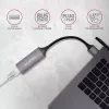 AXAGON USB 3.2 Gen 1 Type-A Gigabit Ethernet adapter ADE-TR — 10/100/1000 Mbps, metallist titaanhall, 5000 Mbit/s