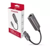 AXAGON USB 3.2 Gen 1 Type-A Gigabit Ethernet adapter ADE-TR — 10/100/1000 Mbps, metallist titaanhall, 5000 Mbit/s