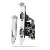 Axagon PCEA-S2N PCIe - 2 jadaportiga 250 kbps adapter SP ja LP-ga