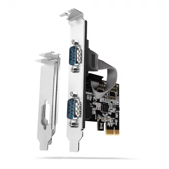 Axagon PCEA-S2N PCIe - 2 jadaportiga 250 kbps adapter SP ja LP-ga