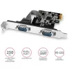 Axagon PCEA-S2N PCIe - 2 jadaportiga 250 kbps adapter SP ja LP-ga