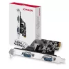 Axagon PCEA-S2N PCIe - 2 jadaportiga 250 kbps adapter SP ja LP-ga
