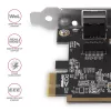 Axagon PCEE-GRF PCIe - Gigabit Ethernet adapter Realtek 8111F koos standardse ja madala profiiliga kronsteiniga