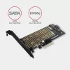 Axagon PCEM2-D PCIe x4 - M.2 NVMe M-võti + SATA B-võti pesa adapter koos SP ja LP-ga