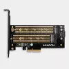Axagon PCEM2-D PCIe x4 - M.2 NVMe M-võti + SATA B-võti pesa adapter koos SP ja LP-ga