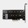 Axagon PCEM2-D PCIe x4 - M.2 NVMe M-võti + SATA B-võti pesa adapter koos SP ja LP-ga