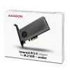 Axagon PCEM2-DC PCIe x4 - M.2 NVMe M-võti + SATA B-võti pesa adapter jahutiga, SP ja LP