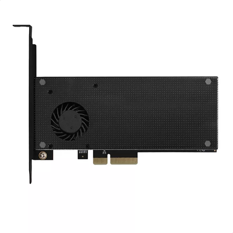 Axagon PCEM2-DC PCIe x4 - M.2 NVMe M-võti + SATA B-võti pesa adapter jahutiga, SP ja LP