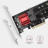 Axagon PCEM2-ND PCIe x8 - kahe M.2 NVMe M-võtmega pesa adapter, RAID, andmelüliti, koos SP ja LP