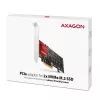 Axagon PCEM2-ND PCIe x8 - kahe M.2 NVMe M-võtmega pesa adapter, RAID, andmelüliti, koos SP ja LP