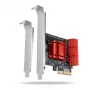 Liidesekaart AXAGON PCES-SA6 — PCIe SATA-le (ASM1166), 6 Gbit/s, täiskõrgus/madalprofiil, sisemine
