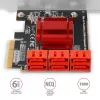 Liidesekaart AXAGON PCES-SA6 — PCIe SATA-le (ASM1166), 6 Gbit/s, täiskõrgus/madalprofiil, sisemine