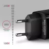 Axagon ACU-DPQ65 GaN seinadapter 65W, 3x port (USB-A + kahekordne USB-C), PD3.0/QC4+/PPS/Apple