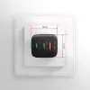 Axagon ACU-DPQ65 GaN seinadapter 65W, 3x port (USB-A + kahekordne USB-C), PD3.0/QC4+/PPS/Apple