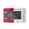 Axagon ACU-DPQ65 GaN seinadapter 65W, 3x port (USB-A + kahekordne USB-C), PD3.0/QC4+/PPS/Apple