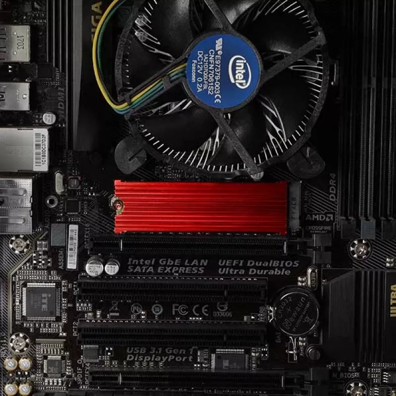 Axagon CRL-M2 Passiivne alumiiniumjahuti kõigile M.2 SSD-dele, suurus 2280, kõrgus 12 mm.