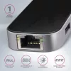 Axagon HMC-6GL USB 3.2 Gen 1 jaotur, 3x USB-A, HDMI 4k/30Hz, RJ-45, PD 100W, 20 cm USB-C kaabel