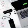 Axagon HMC-6GL USB 3.2 Gen 1 jaotur, 3x USB-A, HDMI 4k/30Hz, RJ-45, PD 100W, 20 cm USB-C kaabel