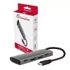 AXAGON HMC-4G2, USB-C 3.2 Gen 2 10 Gb/s jaotur, pordid 2x USB-A + 2x USB-C, kaabel USB-C 13 cm