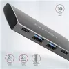 AXAGON HMC-4G2, USB-C 3.2 Gen 2 10 Gb/s jaotur, pordid 2x USB-A + 2x USB-C, kaabel USB-C 13 cm