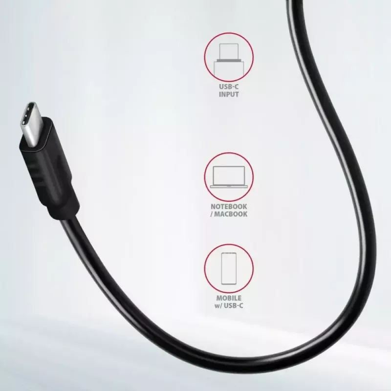 AXAGON HMC-4G2, USB-C 3.2 Gen 2 10 Gb/s jaotur, pordid 2x USB-A + 2x USB-C, kaabel USB-C 13 cm
