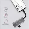 AXAGON HMC-4G2, USB-C 3.2 Gen 2 10 Gb/s jaotur, pordid 2x USB-A + 2x USB-C, kaabel USB-C 13 cm