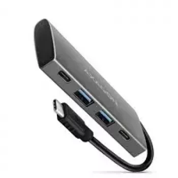 AXAGON HMC-4G2, USB-C 3.2 Gen 2 10 Gb/s jaotur, pordid 2x USB-A + 2x USB-C, kaabel USB-C 13 cm