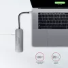 Axagon HMC-5 USB 3.2 Gen 1 jaotur, 2x USB-A, HDMI, SD/microSD, PD 100W, 20 cm USB-C kaabel