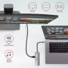Axagon HMC-5 USB 3.2 Gen 1 jaotur, 2x USB-A, HDMI, SD/microSD, PD 100W, 20 cm USB-C kaabel