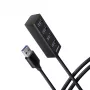 Axagon HUE-M1AL 4x USB 3.2 Gen 1 MINI jaotur, metall, 1,2 m USB-A kaabel