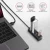 Axagon HUE-M1AL 4x USB 3.2 Gen 1 MINI jaotur, metall, 1,2 m USB-A kaabel