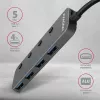 Axagon HUE-MSA Superspeed USB-A lülitushub 4x USB 3.0 aktiivne - 20 cm must USB 3.2 Gen 1 (3.1 Gen 1) Type-A 5000 Mbit/s hall